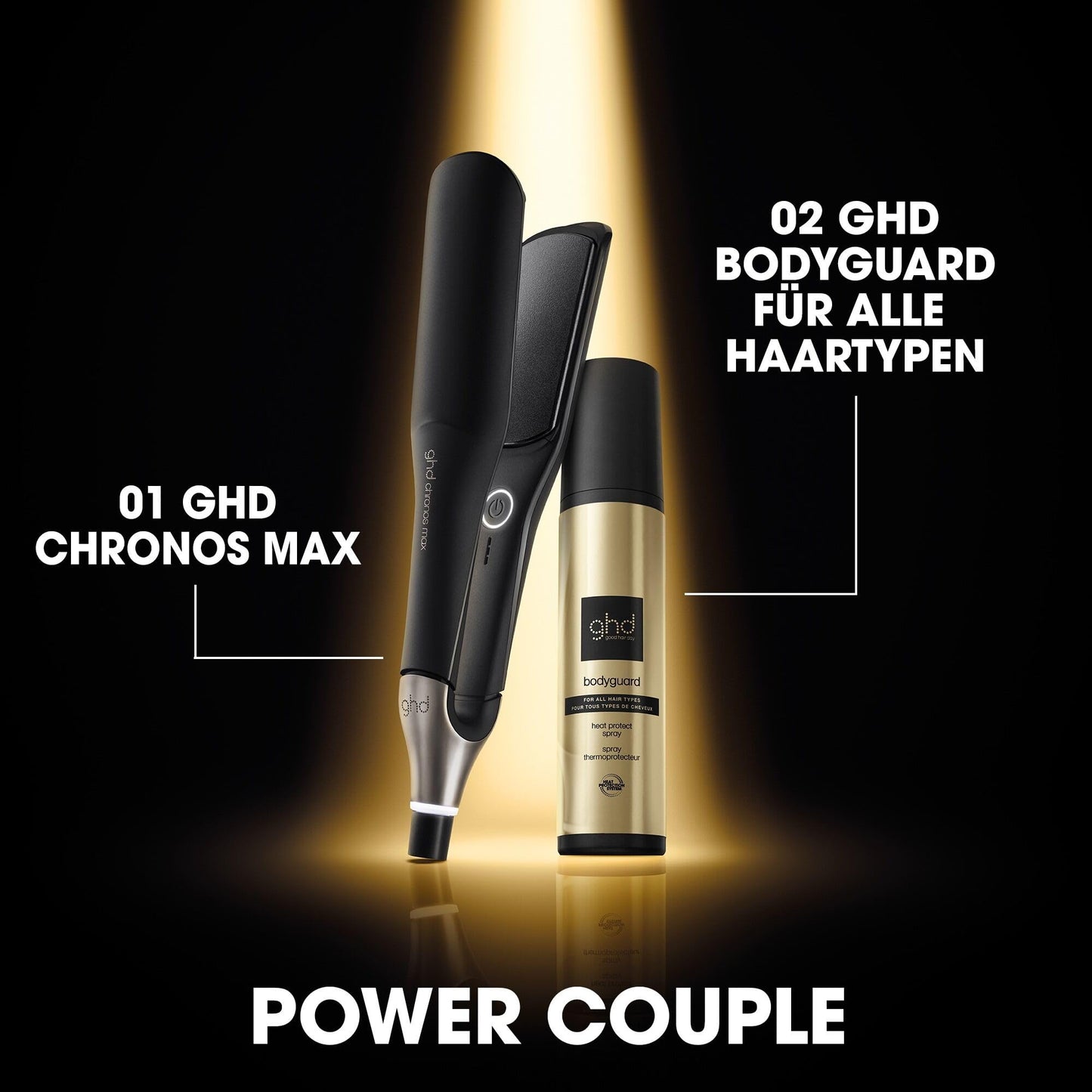 ghd Chronos Max Glätteisen mit breiten Platten – Schnelles Styling, mehr Glanz & Halt – Ideal für dickes, lockiges Haar ohne Hitzeschaden