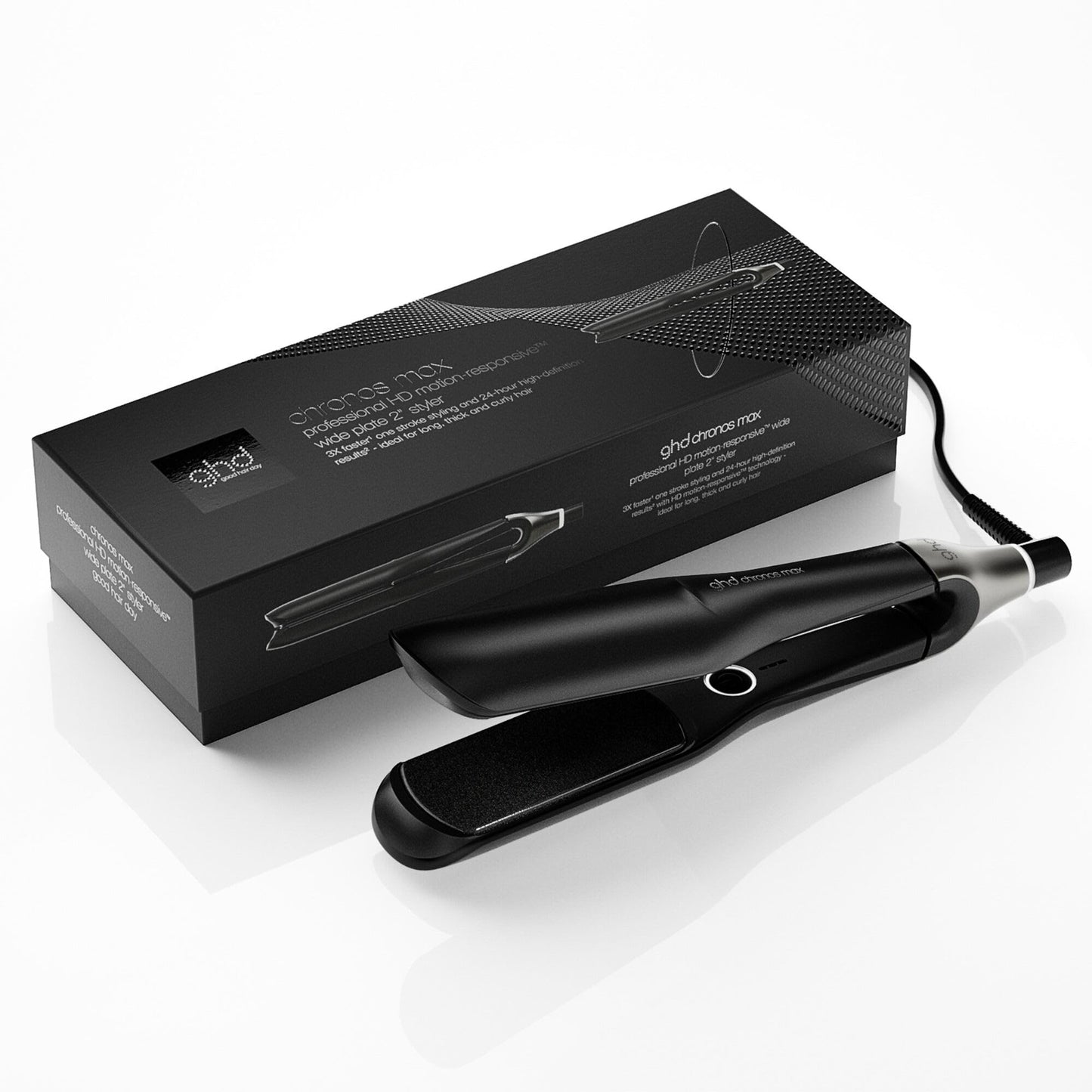 ghd Chronos Max Glätteisen mit breiten Platten – Schnelles Styling, mehr Glanz & Halt – Ideal für dickes, lockiges Haar ohne Hitzeschaden